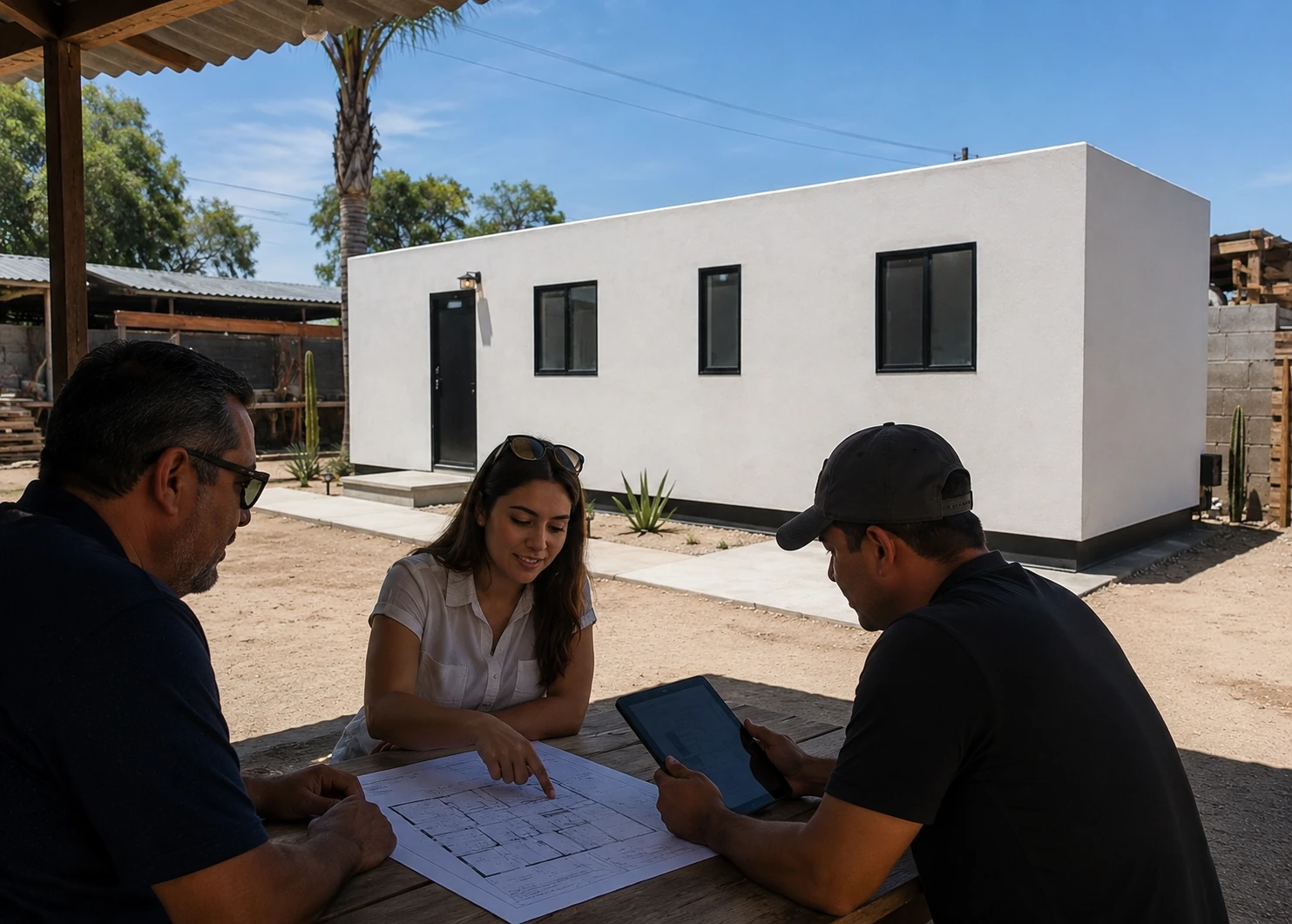Reunión para definir una habitación o junior suite modular