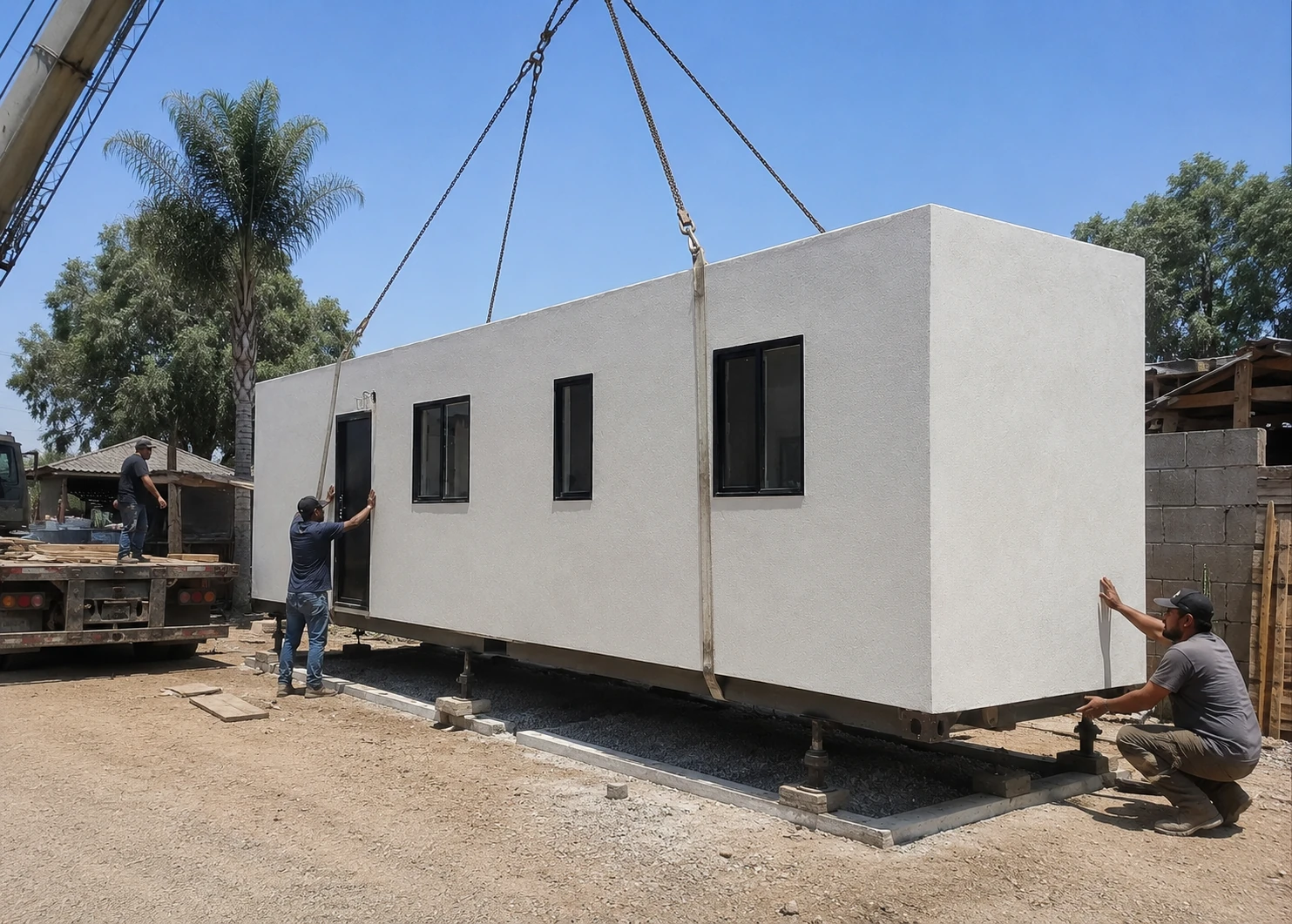 Entrega de módulo compacto para habitación o junior suite