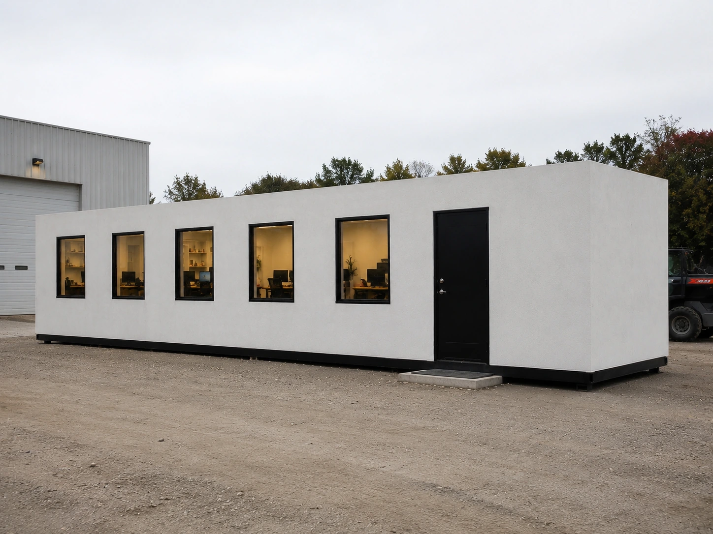 Oficina modular exterior en formato de 20, 30 o 40 pies