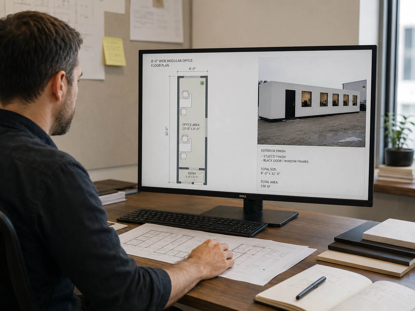 Diseño y distribución de oficina modular