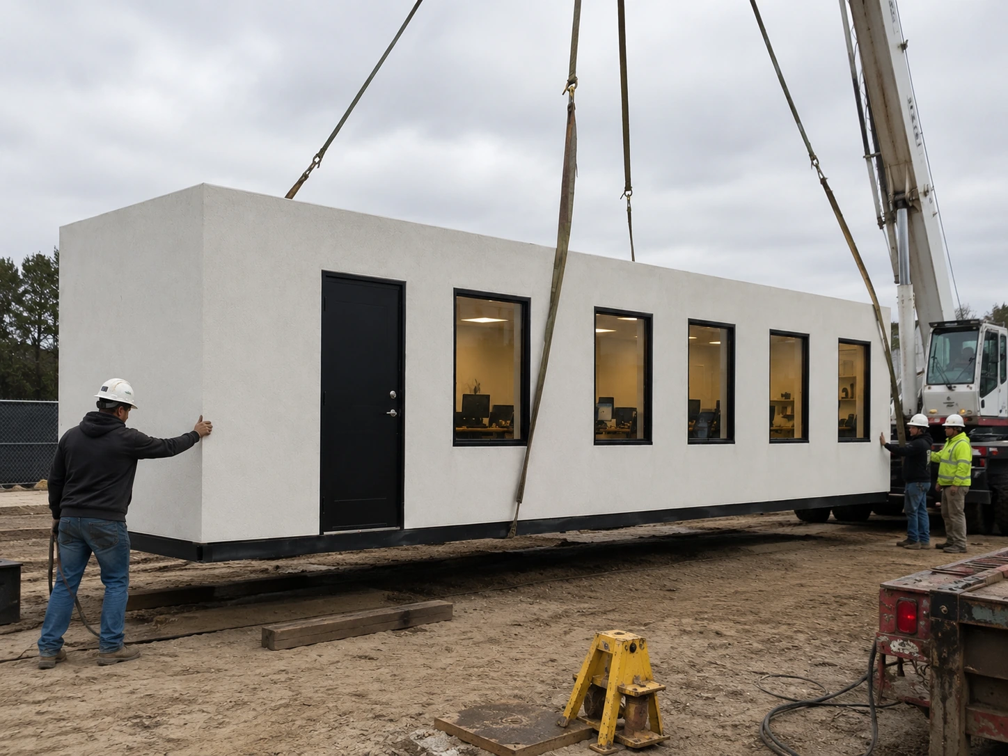Traslado e instalación de oficina modular