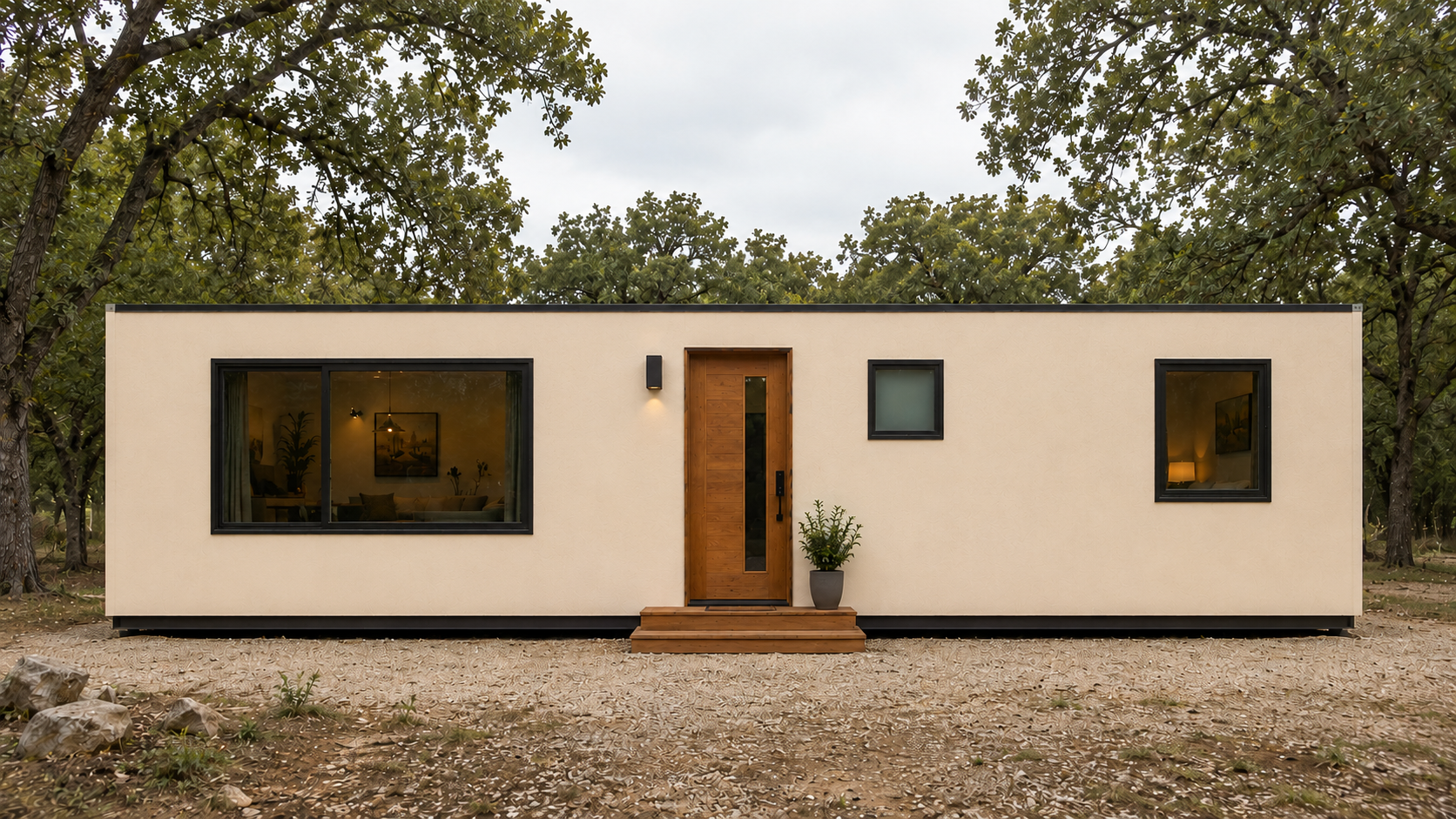 Vivienda modular exterior fabricada por Homes 2 Go en Mexicali